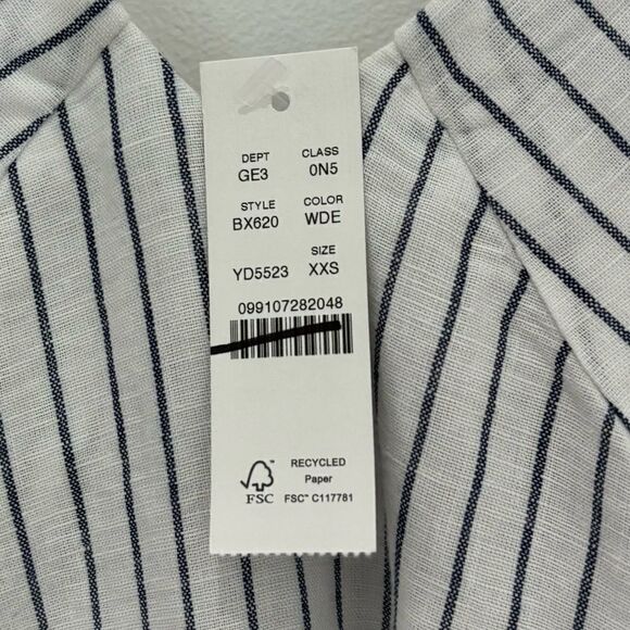 NWT J. Crew Cross-back beach dress in striped linen-cotton blend - Picture 9 of 10